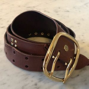 Linea Pelle square studded hardware belt - small